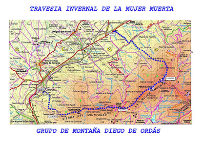 mapa con puestos de control